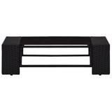 3 Piece Garden Lounge Set Poly Rattan Black - Extra Image