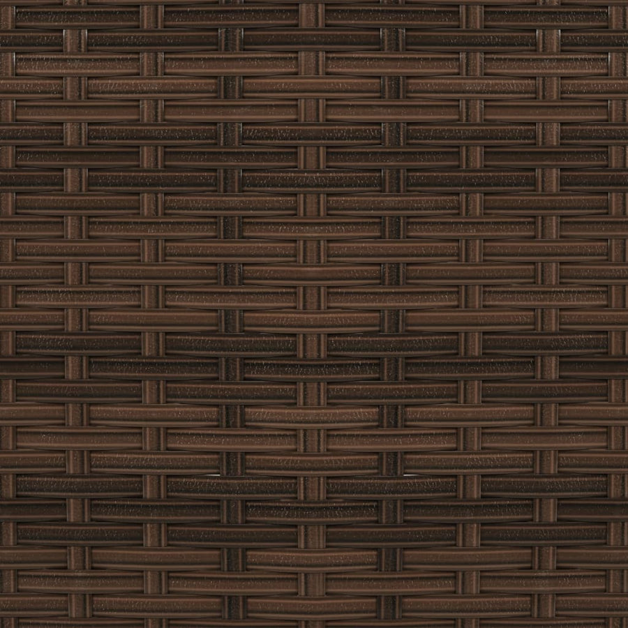 2 Piece Garden Lounge Set Poly Rattan Brown