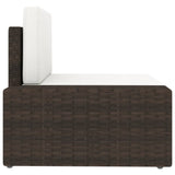 Sectional Sofa 3-Seater Poly Rattan Brown - Extra Image