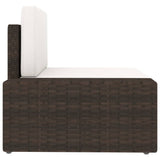 3 Piece Garden Lounge Set Poly Rattan Brown - Extra Image