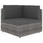 Sectional Corner Sofa Poly Rattan Grey