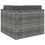Sectional Corner Sofa Poly Rattan Grey