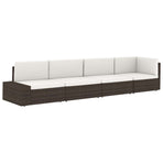 Sectional Corner Sofa Poly Rattan Grey