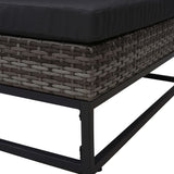 4 Piece Garden Sofa Set with Cushions Poly Rattan Grey - Extra Image