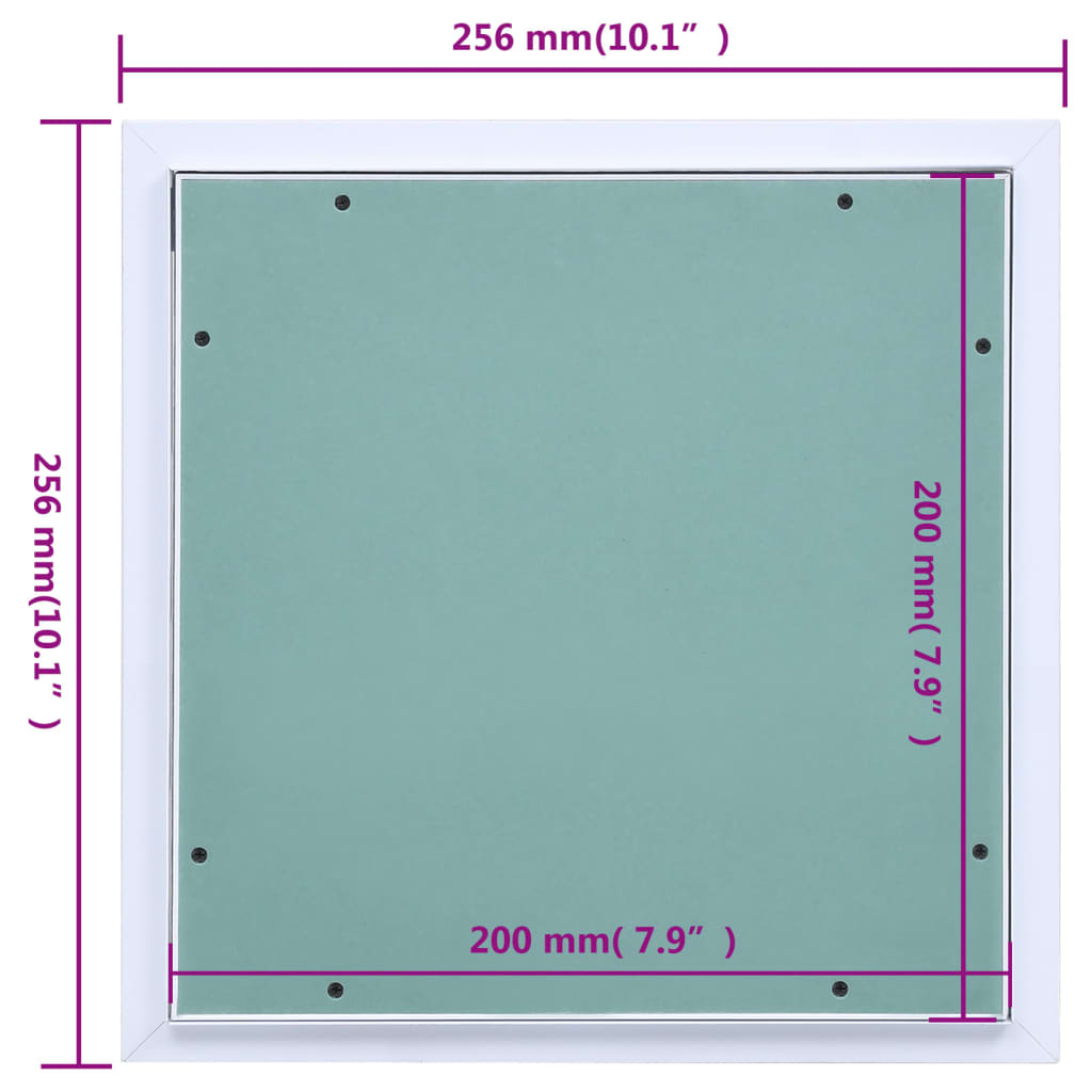 Access Panel with Aluminium Frame and Plasterboard 200x200 mm