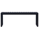 Garden Bench 120.5 cm PS Board Black - Front View