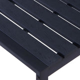 Garden Bench 180 cm PS Board Black - Top-Down View