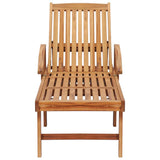 Sun Loungers 2 pcs with Table Solid Teak Wood