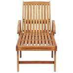 Sun Loungers 2 pcs with Table Solid Teak Wood