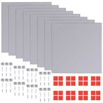 Frameless Mirror Tiles Glass 16 pcs 20,5 cm