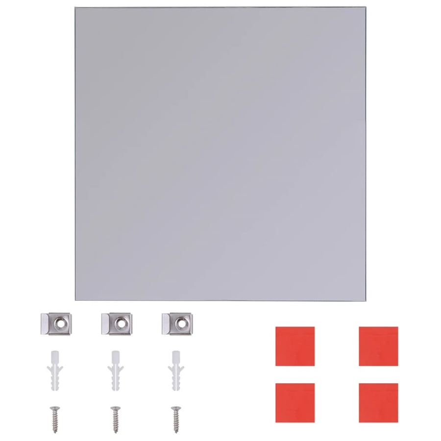 Frameless Mirror Tiles Glass 16 pcs 20,5 cm
