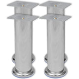 Sofa Legs 8 pcs Round Chrome 180 mm