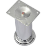 Sofa Legs 8 pcs Round Chrome 180 mm - Side View