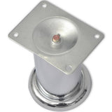 Sofa Legs 8 pcs Round Chrome 60 mm - Side View
