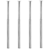 Telescopic Table Legs 4 pcs Chrome 710 mm-1100 mm