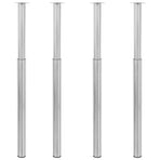 Telescopic Table Legs 4 pcs Stainless Steel 710 mm-1100 mm