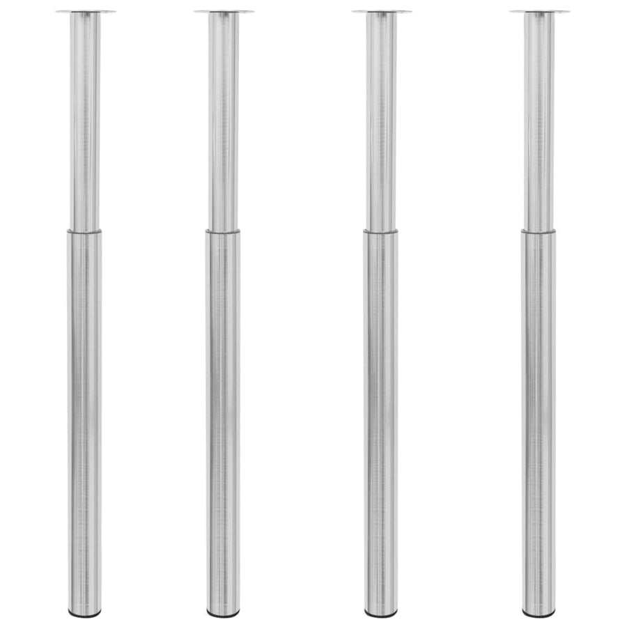 Telescopic Table Legs 4 pcs Stainless Steel 710 mm-1100 mm