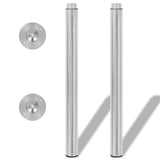 Telescopic Table Legs 4 pcs Stainless Steel 710 mm-1100 mm - Side View