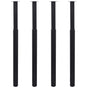 Telescopic Table Legs 4 pcs Black 710 mm-1100 mm