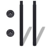 Telescopic Table Legs 4 pcs Black 710 mm-1100 mm - Side View