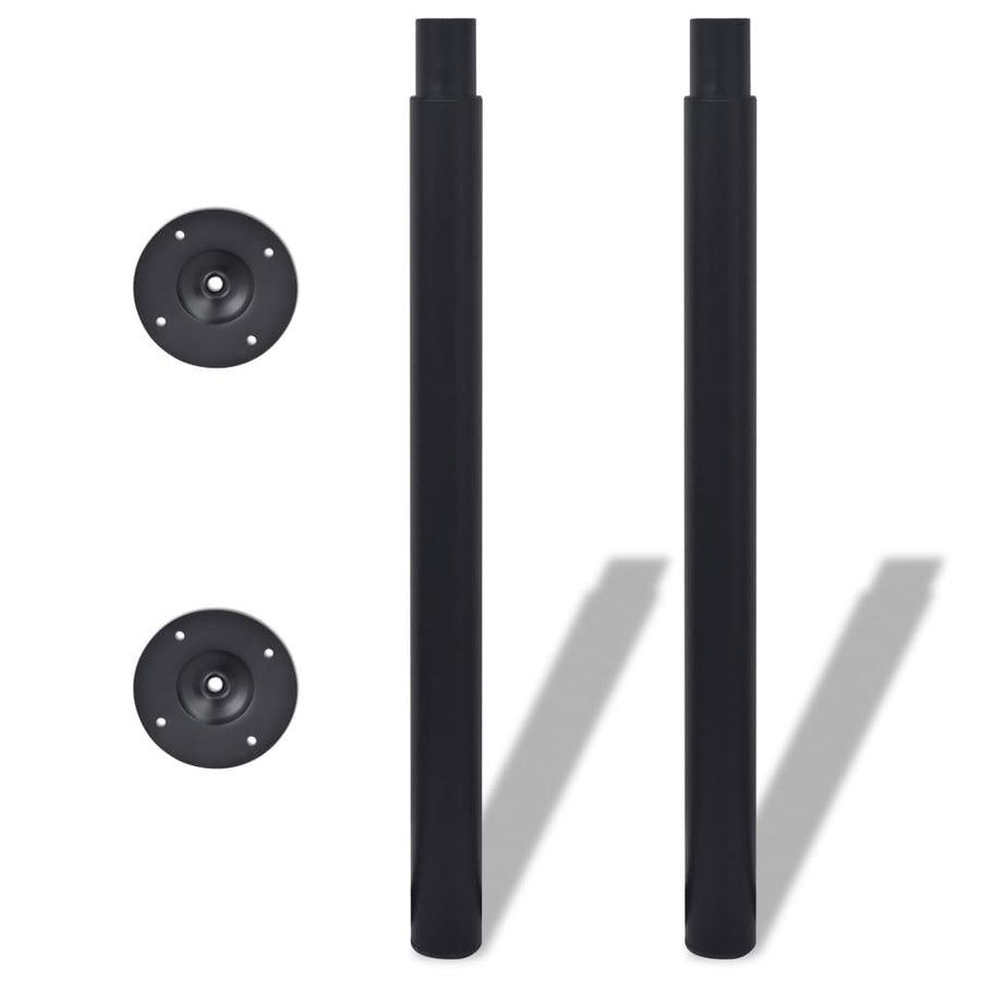 Telescopic Table Legs 4 pcs Black 710 mm-1100 mm