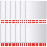 48 pcs Mirror Tiles Square Glass - Side View