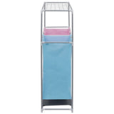 2-Section Laundry Sorter Hampers 2 pcs with a Top Shelf for Drying - Top-Down View