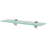 Floating Shelves 2 pcs Glass 40x10 cm 8 mm - Front View