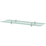 Floating Shelves 2 pcs Glass 90x10 cm 8 mm