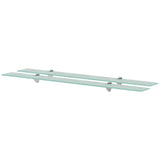 Floating Shelves 2 pcs Glass 100x10 cm 8 mm