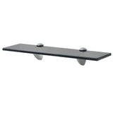 Floating Shelves 2 pcs Glass 40x10 cm 8 mm - Front View
