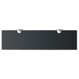 Floating Shelves 2 pcs Glass 40x10 cm 8 mm - Top-Down View