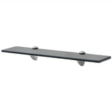 Floating Shelves 2 pcs Glass 50x10 cm 8 mm - Front View