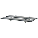 Floating Shelves 2 pcs Glass 60x10 cm 8 mm