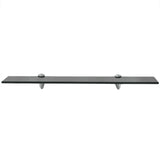 Floating Shelves 2 pcs Glass 60x10 cm 8 mm - Side View