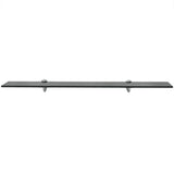 Floating Shelves 2 pcs Glass 80x10 cm 8 mm - Side View