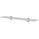 Floating Shelves 2 pcs Glass 60x10 cm 8 mm - Front View