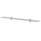 Floating Shelves 2 pcs Glass 80x10 cm 8 mm - Front View