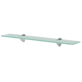 Floating Shelves 2 pcs Glass 60x20 cm 8 mm - Front View