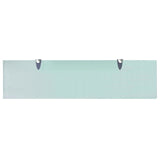 Floating Shelves 2 pcs Glass 80x20 cm 8 mm - Top-Down View