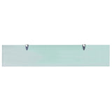 Floating Shelves 2 pcs Glass 100x20 cm 8 mm - Top-Down View