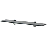 Floating Shelves 2 pcs Glass 60x20 cm 8 mm - Front View