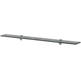 Floating Shelves 2 pcs Glass 100x20 cm 8 mm - Front View