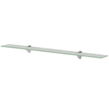 Floating Shelves 2 pcs Glass 90x20 cm 8 mm - Front View