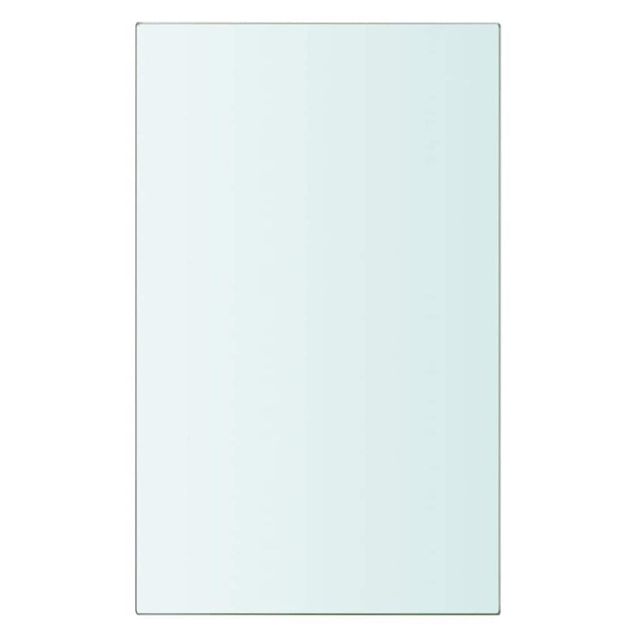 Shelves 2 pcs Panel Glass Clear 20x12 cm