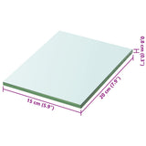 Shelves 2 pcs Panel Glass Clear 20x15 cm - Top-Down View