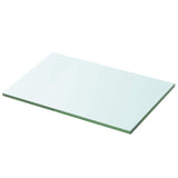 Shelves 2 pcs Panel Glass Clear 20x25 cm - Front View
