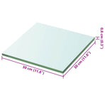 Shelves 2 pcs Panel Glass Clear 30x30 cm