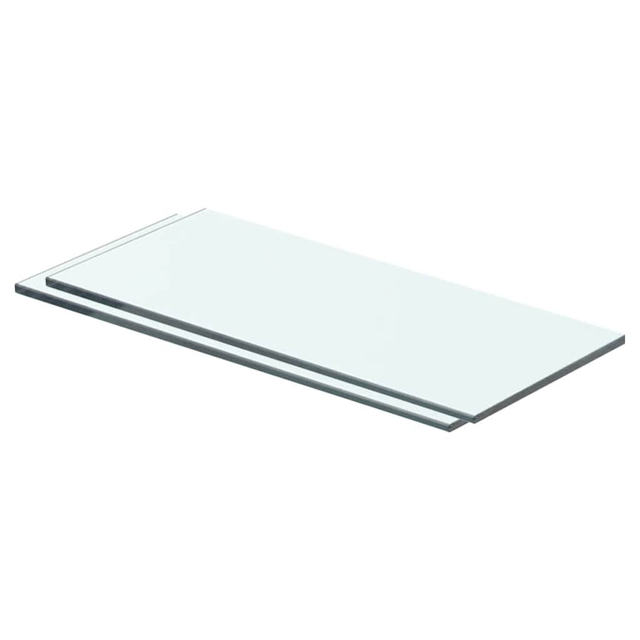 Shelves 2 pcs Panel Glass Clear 40x12 cm