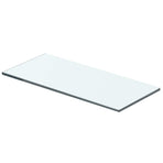 Shelves 2 pcs Panel Glass Clear 40x12 cm